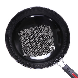 Wholesale 316 Stainless Steel <b>Brush</b> Pot Net Metal Ring for Kitchen, Cleaning Net, Kitchen Gadget <b>Scrubbing</b> - Product Image 2