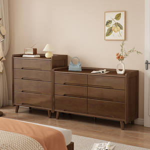Solid Wood Dresser Nine <b>Drawer</b> Midcentury Modern Storage Cabinet For Bedroom Living Room Freestanding Large Capacity - Product Image 2