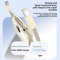 Power Bank Lithium Ion Bersertifikasi GB Standard 3C 120W Pengisian Daya Super Cepat Kabel Terintegrasi Layar Digital Output Multi-Port