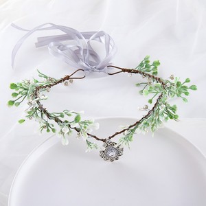 Couronne de mariage faite <span class=keywords><strong>à</strong></span> la main style forêt, diadème en cristal et diamant, accessoires de mariée en gros - Product Image 3