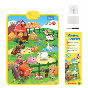 Póster Educativo Personalizado con Sonidos <span class=keywords><strong>de</strong></span> Animales del Alfabeto, Tabla <span class=keywords><strong>de</strong></span> Pared Interactiva para Niños, Material <span class=keywords><strong>de</strong></span> Aprendizaje Temprano, Arte en Cartón - Product Image 1