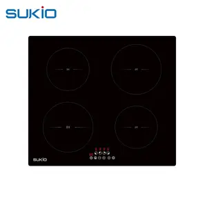 New Design Metal Body 4 Burner Induction Hob Built In Touch Control Induction Cooker