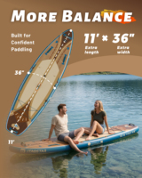 ITAOSTAR Wild 11'x36"x6" Planche de paddle gonflable de taille personnalisée, économique, pour le surf, avec technologie Drop Stitch