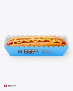 Bandeja de Papel Kraft Abierta para Servir Hot Dogs y Comida Frita - Product Image 1
