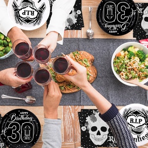 Ventas al por mayor Rip 20s Decoraciones de cumpleaños sucio 30th Birthday Party banner vajilla Death to My Twenties decoraciones de fiesta - Product Image 6