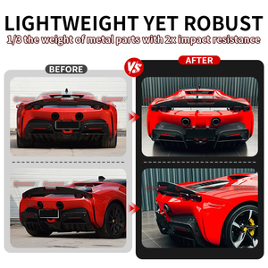 สปอยเลอร์หลังคาร์บอนไฟเบอร์แห้งแบบ OEM ดีไซน์ใหม่ล่าสุดสำหรับรถเฟอร์รารี่ SF90 - Product Image 3