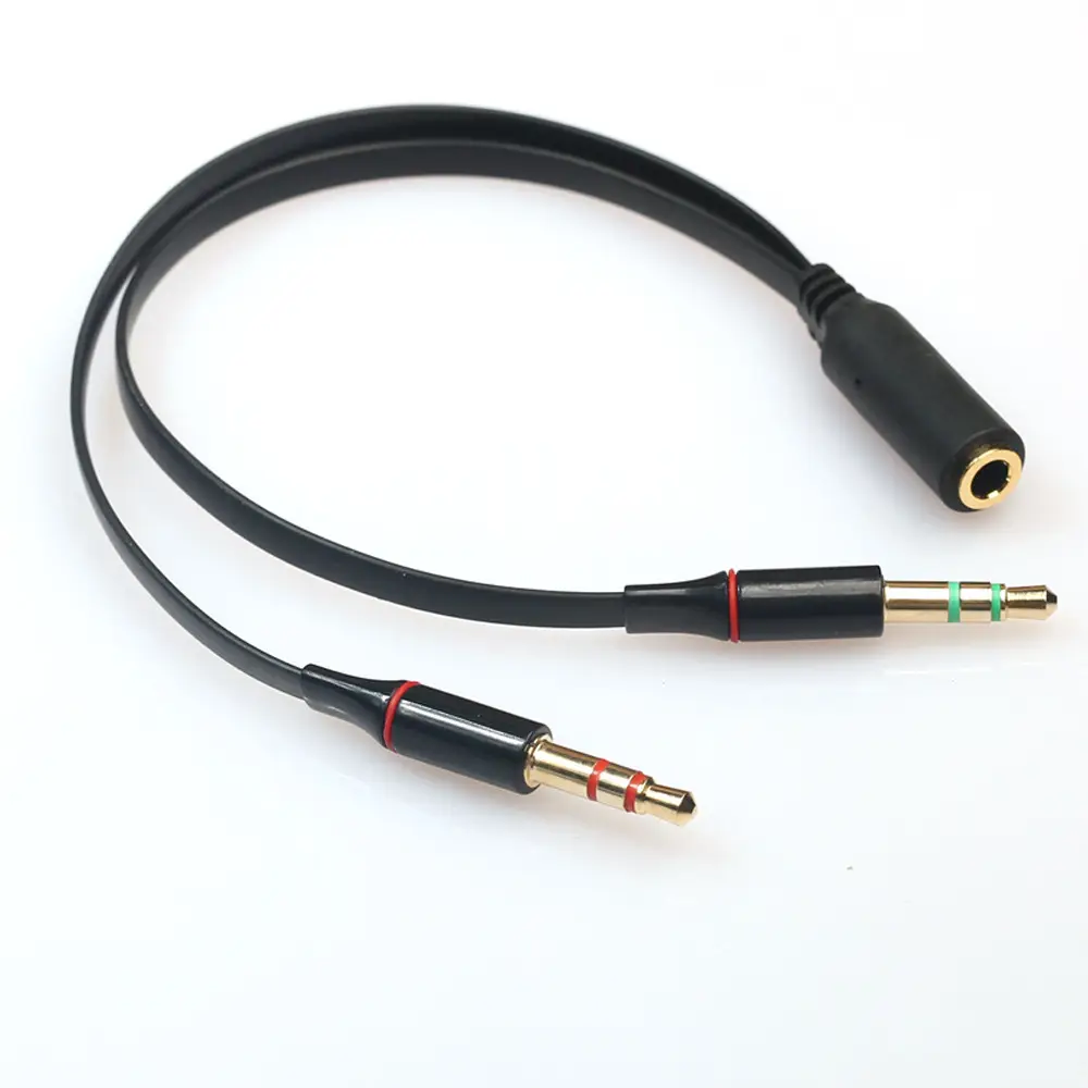 Cavo Audio adattatore Audio Stereo Mic da 3.5mm per PC Laptop 1 adattatore per cavo Audio da 3.5mm femmina a 2 maschio Y-Splitter disponibile