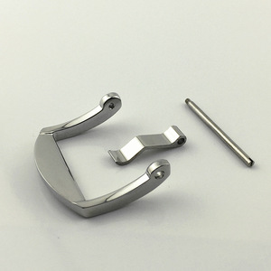 Cierre Pulido de Acero Inoxidable, Hebilla de Metal Sólido para <span class=keywords><strong>Panera</strong></span> 20 22mm para Correa de Reloj de Goma, Hebilla de Pin de Tornillo Mate, Botón de Reloj - Product Image 4