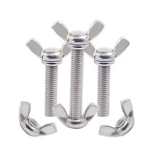 Din318 Vlindervleugelbouten M3/M4/M5/M6/M8/M10 Roestvrijstalen Schroeven Moeren Set Titanium Knop Knevel Anker Hand Duimschroef