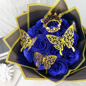 Ramo <span class=keywords><strong>de</strong></span> Rosas para el Día <span class=keywords><strong>de</strong></span> San Valentín 2026, 9 Rosas, Flores Eternas, Regalo para Novias, Amigas, Madres, Mini Flores Secas - Product Image 3