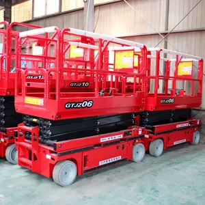 Battery Powered 6-14m Electric Movable Scissors Construction Lift Hydraulic Mobile Electric Scissor Lift Skylift