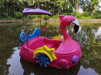 Bon marché, aire de jeux pour piscine, bateau tamponneur, parc hôtelier touristique, bateau à aubes en plastique PE, système de combat familial électrique, pistolet à eau