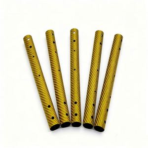 SHENYU High Strength Carbon Fiber Tube 25*23mm 1000mm Long Gold Electroplated Cloth Surface - Product Image 6