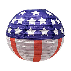 Cổ Điển 12 Inch Treo Giấy Đèn Lồng Yêu Nước Mô Hình Màu Đỏ Trắng Màu Xanh Cho <span class=keywords><strong>4th</strong></span> Tháng Tư 3 Pcs Sinh Nhật Đảng Trang Trí Nội Thất - Product Image 2