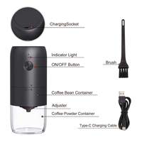 Portable USB Rechargeable Électrique Moulin À Café Maker Mini De Qualité Alimentaire En Céramique Burr Moulin À Grains De Café Portable Électrique