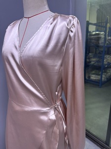 2026 Fashion Women Deep V-<b>Neck</b> Low-Cut Long Sleeve Satin Summer Casual Party Corset Dress - Product Image 3