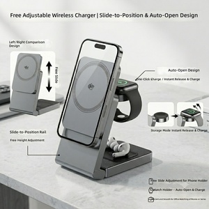 Nouvelle Arrivée <span class=keywords><strong>Prise</strong></span> Pop-Up Magnétique 3-en-1 <span class=keywords><strong>Chargeur</strong></span> Sans Fil Station de Charge Rapide 25W pour <span class=keywords><strong>iPhone</strong></span> 17 <span class=keywords><strong>Pro</strong></span> <span class=keywords><strong>Max</strong></span> pour Samsung S26 Ultra - Product Image 4