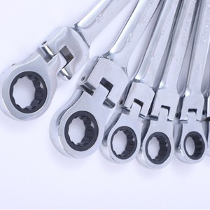 180-Degree Swivel <strong>Ratchet</strong> <strong>Wrench</strong> 16-Piece Metric Industrial Grade Double End Auto Repair &amp; Ship Maintenance Tool Set 6-24mm - Product Image 3