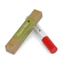 Boîte cadeau en carton recyclé imprimée avec logo personnalisé, couleurs variées, pour rouges à lèvres, gloss, baumes à lèvres, cosmétiques colorés, maquillage