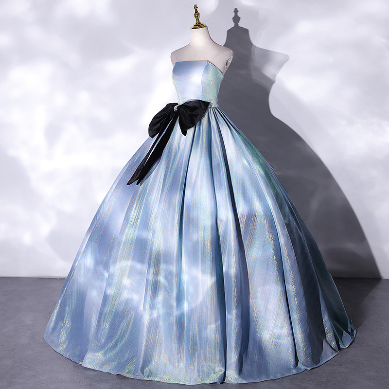 Shop Our 2022 Corset Sweet Strapless Prom Dresses in Dusty Blue