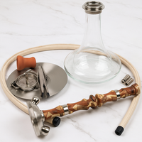 Ensemble de chicha de luxe, design moderne, finition laquée, bois écologique, verre, acier inoxydable, chicha, salon, bar, fête à domicile, cadeau