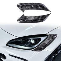 2 autocollants universels pour phares et feux arrière à motif fibre de carbone, accessoires décoratifs modifiés pour l'extérieur de la voiture