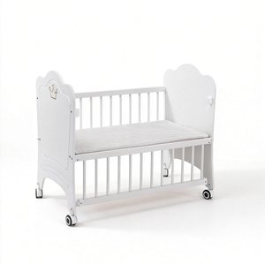 B2301 Cool Baby Lit bébé multifonctionnel 3 en 1 en bois avec moustiquaire à poteaux hauts - Product Image 2