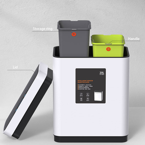 Factory custom high quality rectangular automatic induction trash can sensor waste recycle bin