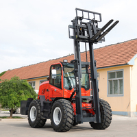Neuer 3 Tonnen 3,5 Tonnen 4 Tonnen Allrad-Gabelstapler 4x4 Gabelstapler mit Dieselmotor Geländegabelstapler für Baustoff-Handling