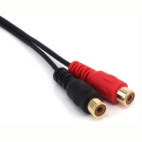 90 degrés à Angle Droit 3.5mm (Mini) 1/8 "TRS Stéréo Mâle à Double Femelle Prise RCA Câble Adaptateur