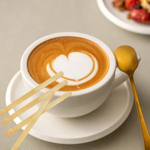 Penjualan Terbaik dapat disesuaikan ukuran warna alam pengaduk kopi kayu Biodegradable pengaduk kopi stik pencampuran - Product Image 1