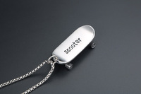 Collier tendance en acier inoxydable, 1 pièce, style Cool, pour Scooter et Skateboard, breloque Sport, bijoux
