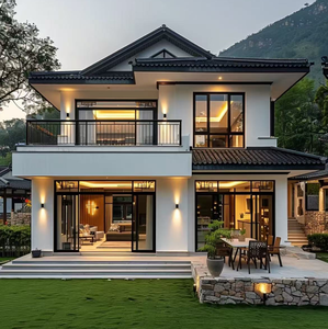 Moderne Luxus-Leichtstahlkonstruktion Langlebiges Haus Vorgefertigte <span class=keywords><strong>Villa</strong></span> mit Schweiß-, Schneid- und Biegedienstleistungen nach GB-Standard - Product Image 4