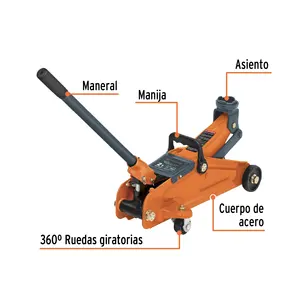 Gato hidráulico de suelo BOX 1, 2t, 30 movimientos, TRUPER - Product Image 2