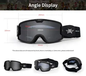 Fabricante personalizado de doble lente transparente Uv400, gafas para montar en moto de cross, gafas para casco de motocicleta,