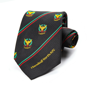 <span class=keywords><strong>Cravate</strong></span> personnalisée formelle à rayures pour homme, faite à la main en microfibre jacquard, logo et lettres personnalisables - Product Image 2
