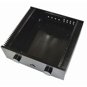 Boîtier audio personnalisé OEM ODM avec dissipateur thermique Châssis métallique Service d'usinage CNC Boîtier en aluminium anodisé noir - Product Image 3