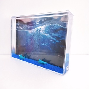 Cornice Fotografica Acrilica Personalizzata 4x6 Pollici <span class=keywords><strong>con</strong></span> Glitter Liquido Blu Squalo, <span class=keywords><strong>Cornici</strong></span> Quadrate in Plastica <span class=keywords><strong>con</strong></span> Materiale PS - Product Image 2