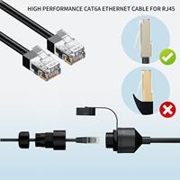 Cable de Extensión Blindado CAT5E Impermeable para Starlink Gen2/V2 0.5m 24AWG