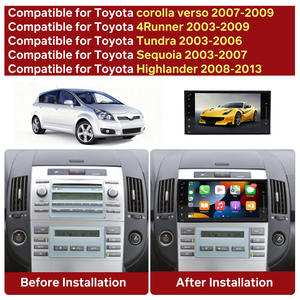 Radio Android para Auto TOYOTA <span class=keywords><strong>Corolla</strong></span> <span class=keywords><strong>Verso</strong></span> 2004-2009, Radio Carplay con GPS y Navegación, Radio Universal Android 13 de 7 Pulgadas, Reproductor de 2+64 GB - Product Image 2