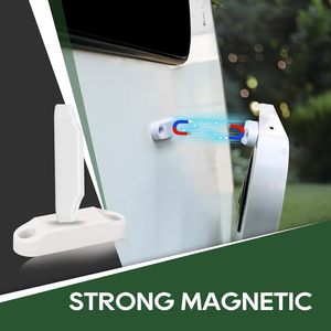 Loquet magnétique pour porte de camping-car et porte de remorque, maintien ouvert, avec fixation par vis (blanc, 4 paires) - Product Image 4