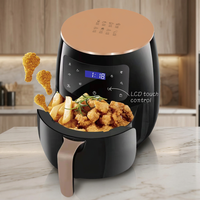 Friteuse à air polyvalente 4L 5L à commande tactile avec circulation rapide de l'air et panier antiadhésif pour la cuisine