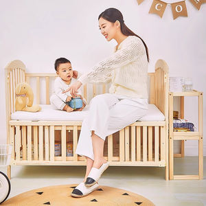 SeaMind-Cama convertible de madera multifuncional para bebé, <span class=keywords><strong>5</strong></span> camas, cuna, armario de 0 a 12 años, para dormitorio, comedor, espacio escolar, extendido - Product Image 5