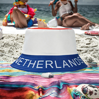 Niederländische Flagge Bucket Hat Fußball-Fan Sport Polyester Erwachsene Verstellbar Großhandel Individuelles Logo