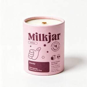 Vela Aromática en Tubo de Papel Blanco, Caja Cilíndrica Reciclable para Fragancia del Hogar - Product Image 1