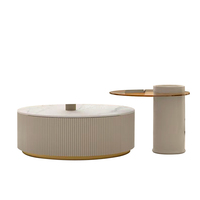 Table basse design minimaliste dessus de Table en verre pierre frittée salon petit ménage Simple stockage Table à thé ST-0059