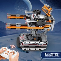 Reobrix 99002 MOC Space Wars, Nave Antiaérea Eléctrica sin Armas, Arma Militar Estelar, Bloques de Construcción de Plástico RC, Sets de Ladrillos, Juguetes