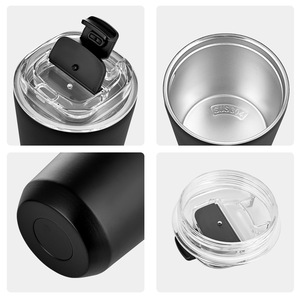 Groothandel 280ml/380ml Dubbelwandige RVS Vacuüm Koffiemok, Aanpasbaar Logo, Schattige Reismok met Deksel voor Kantoorgebruik - Product Image 3