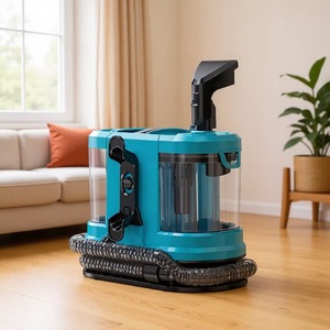 Carpet Cleaner Wet And Dry Canister 1-2L Water Tank Hot Water Spray Function Plastic Electric Blue European Standard - Product Image 3