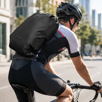 Sac à dos à cordon en polyester imperméable avec logo personnalisé, pliable, pour la gym, l'école et les événements en plein air